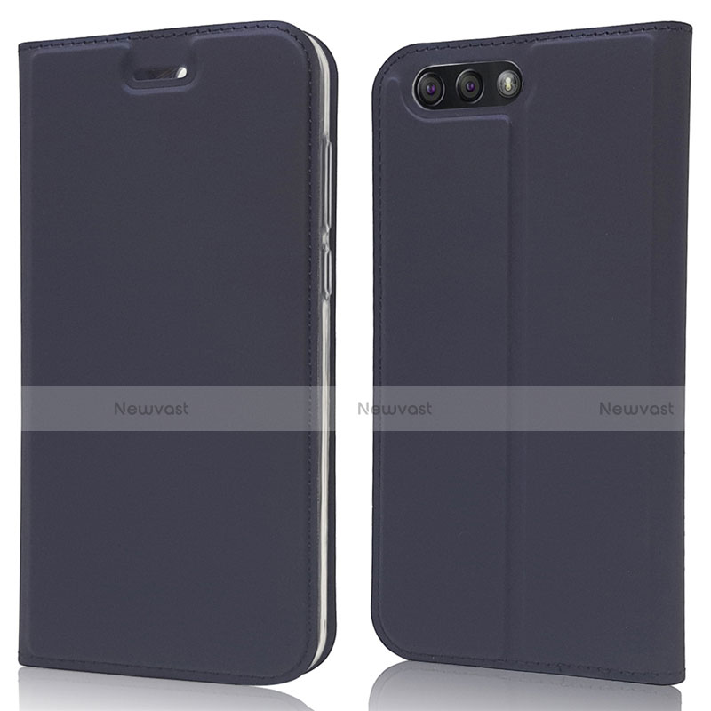 Leather Case Stands Flip Cover L02 Holder for Asus Zenfone 4 ZE554KL Blue