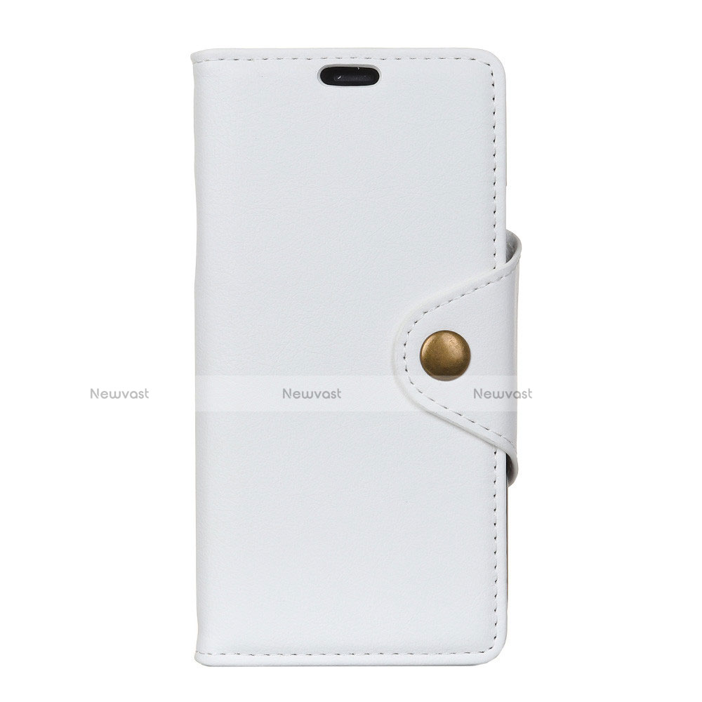 Leather Case Stands Flip Cover L02 Holder for Asus ZenFone Live L1 ZA550KL White