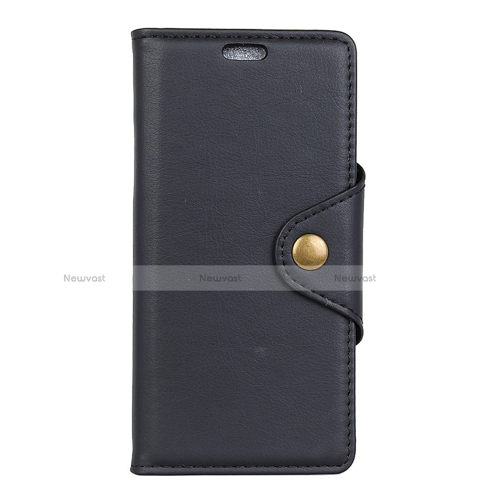 Leather Case Stands Flip Cover L02 Holder for Asus ZenFone Live L1 ZA551KL Black