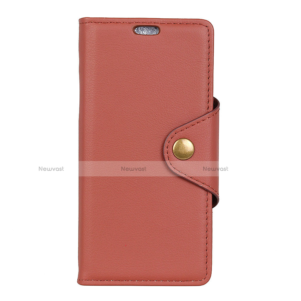 Leather Case Stands Flip Cover L02 Holder for Asus ZenFone Live L1 ZA551KL Brown