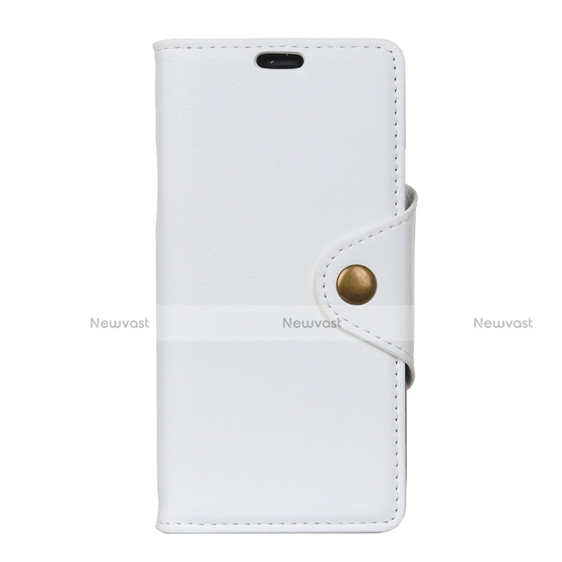 Leather Case Stands Flip Cover L02 Holder for Asus Zenfone Max Pro M1 ZB601KL White