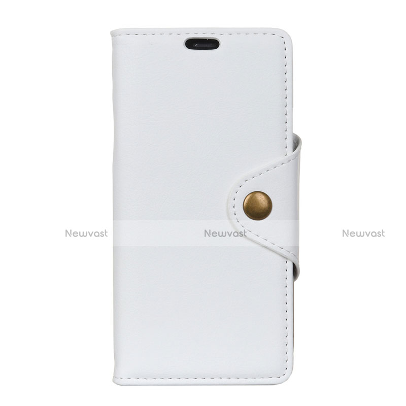 Leather Case Stands Flip Cover L02 Holder for Asus Zenfone Max ZB555KL White