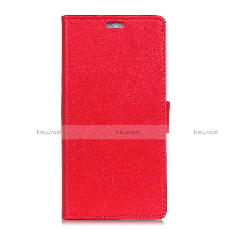 Leather Case Stands Flip Cover L02 Holder for Asus ZenFone V Live Red