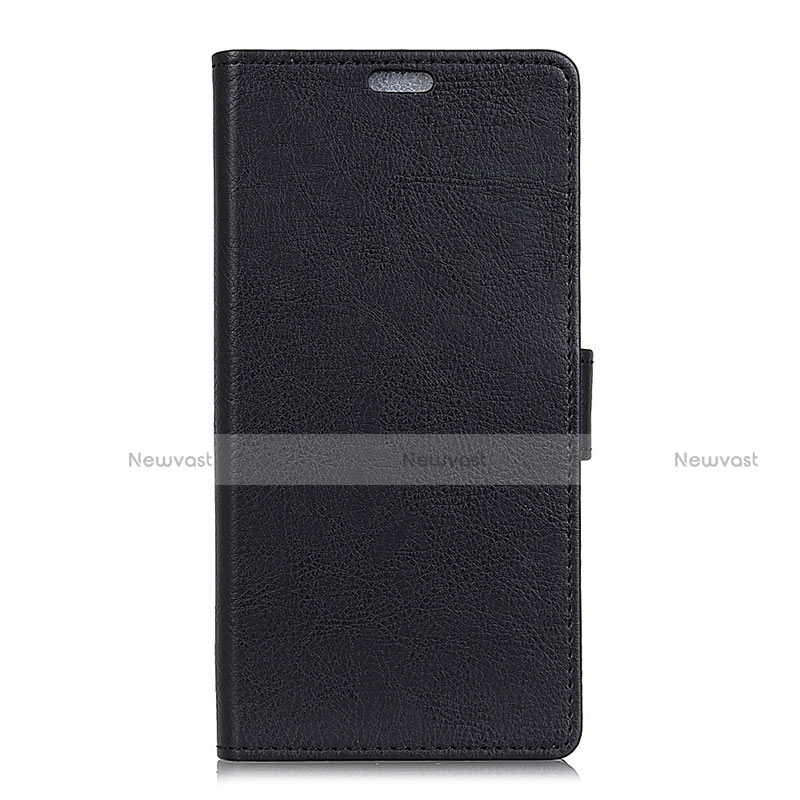 Leather Case Stands Flip Cover L02 Holder for Asus ZenFone V500KL Black
