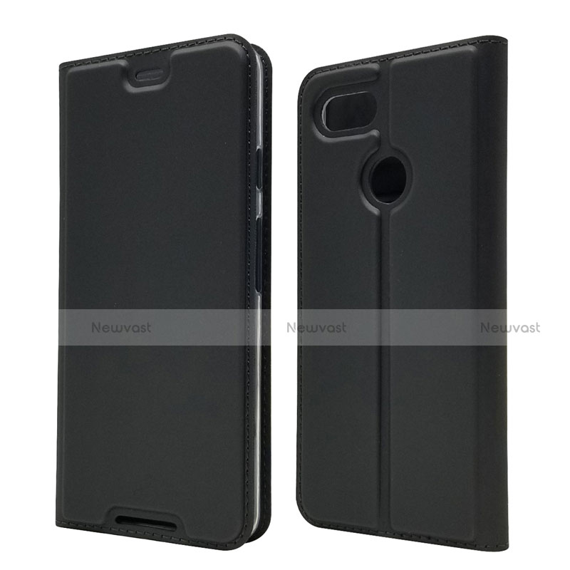 Leather Case Stands Flip Cover L02 Holder for Google Pixel 3 Black