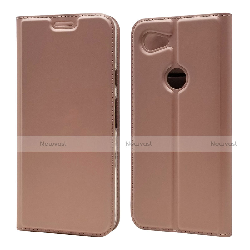 Leather Case Stands Flip Cover L02 Holder for Google Pixel 3a XL Rose Gold