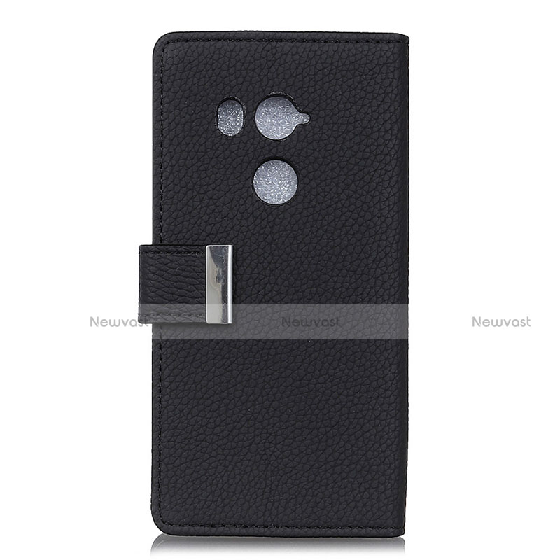 Leather Case Stands Flip Cover L02 Holder for HTC U11 Eyes Black