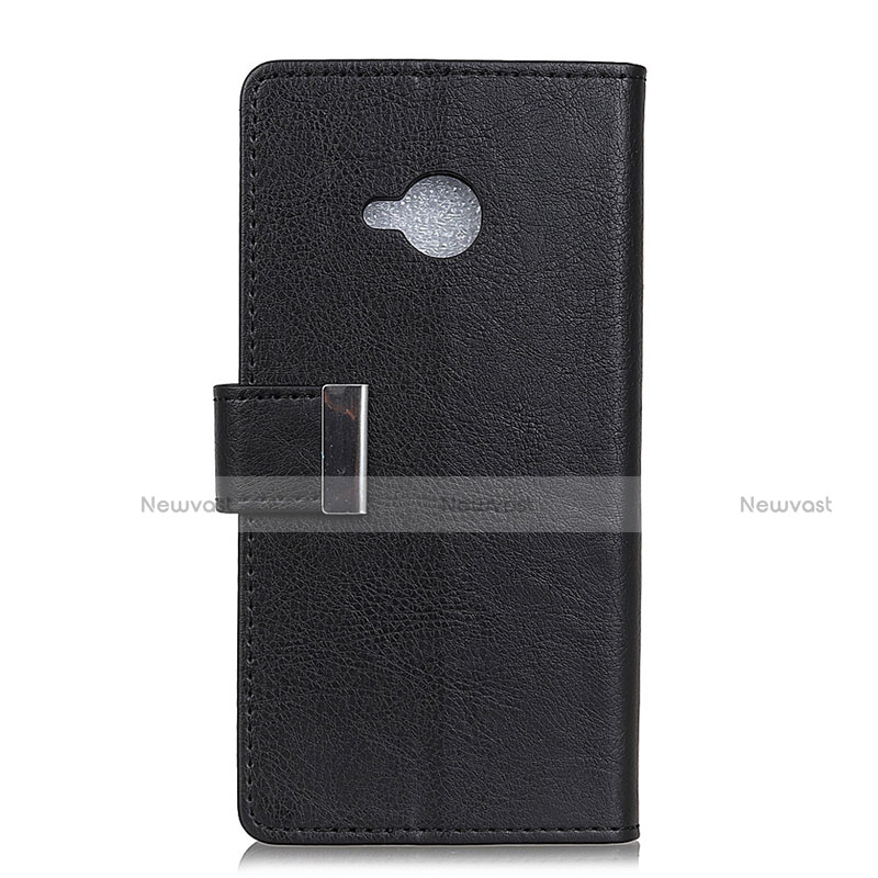 Leather Case Stands Flip Cover L02 Holder for HTC U11 Life Black