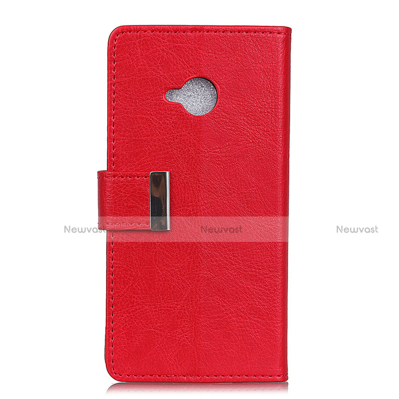 Leather Case Stands Flip Cover L02 Holder for HTC U11 Life Red