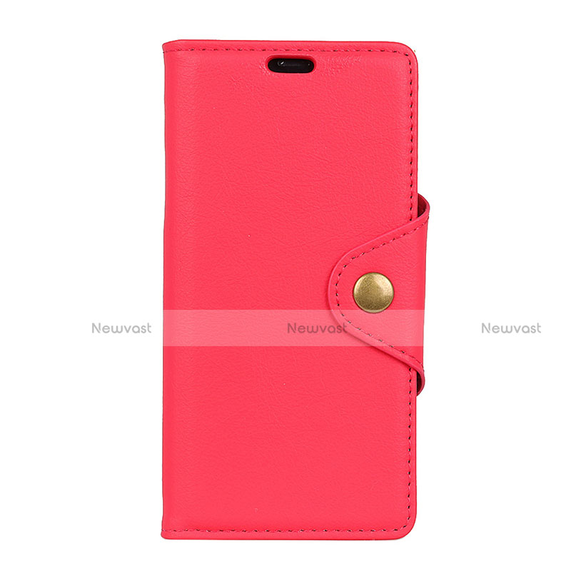 Leather Case Stands Flip Cover L02 Holder for HTC U12 Life Red