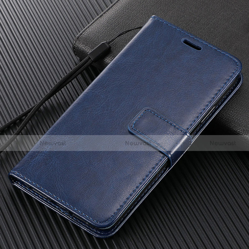 Leather Case Stands Flip Cover L02 Holder for Huawei Enjoy 10e Blue