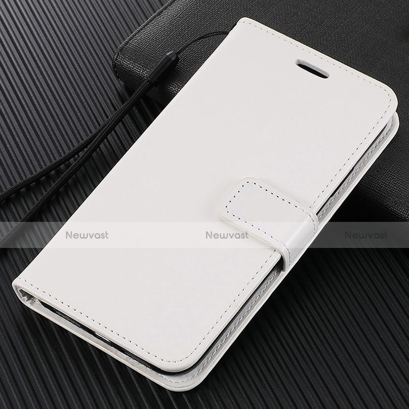 Leather Case Stands Flip Cover L02 Holder for Huawei Enjoy 10e White