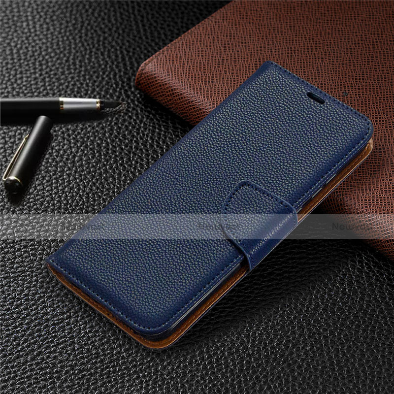 Leather Case Stands Flip Cover L02 Holder for Huawei Honor 9A Blue