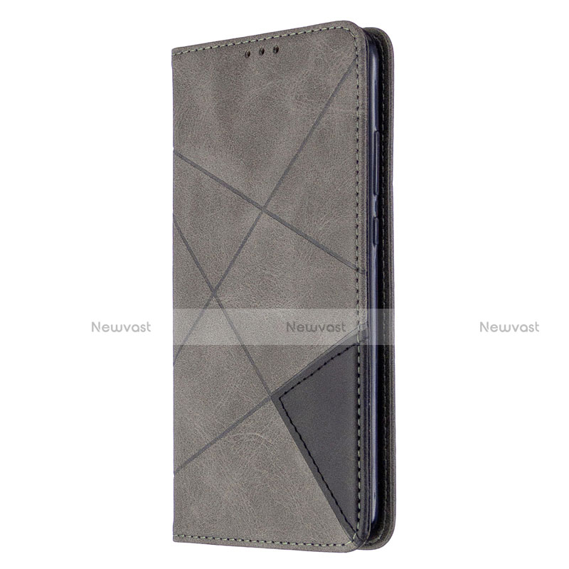 Leather Case Stands Flip Cover L02 Holder for Huawei Honor 9C Gray