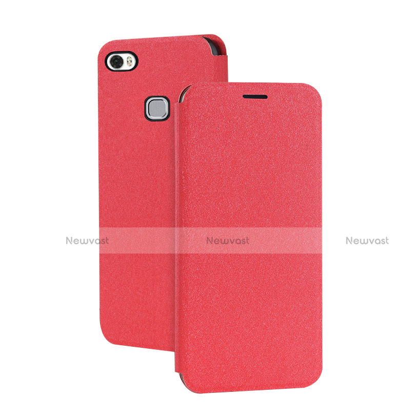 Leather Case Stands Flip Cover L02 Holder for Huawei Honor Note 8 Red