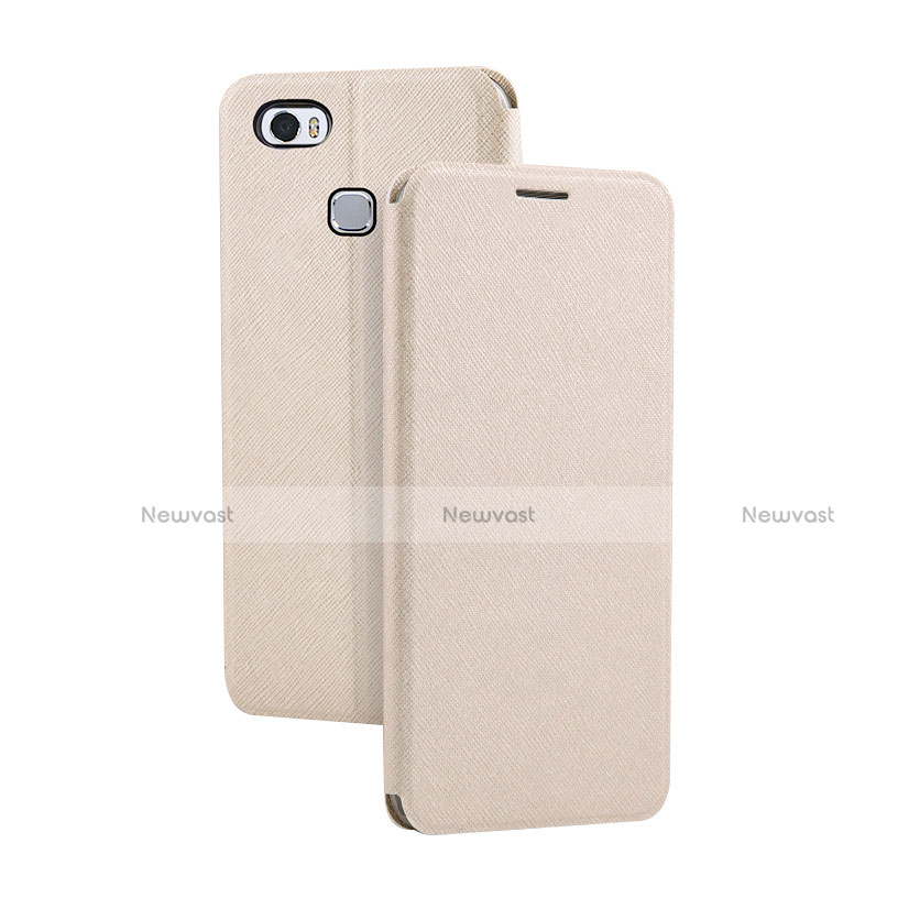 Leather Case Stands Flip Cover L02 Holder for Huawei Honor V8 Max Beige