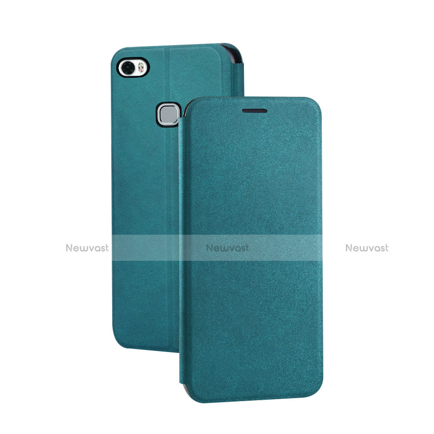 Leather Case Stands Flip Cover L02 Holder for Huawei Honor V8 Max Midnight Green