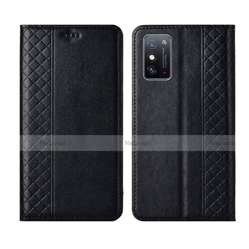 Leather Case Stands Flip Cover L02 Holder for Huawei Honor X10 Max 5G Black