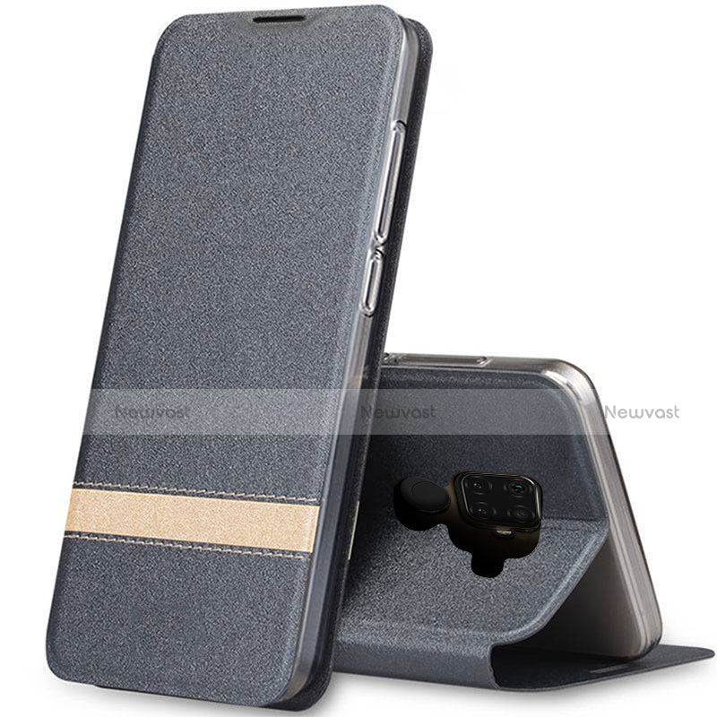 Leather Case Stands Flip Cover L02 Holder for Huawei Mate 30 Lite Gray