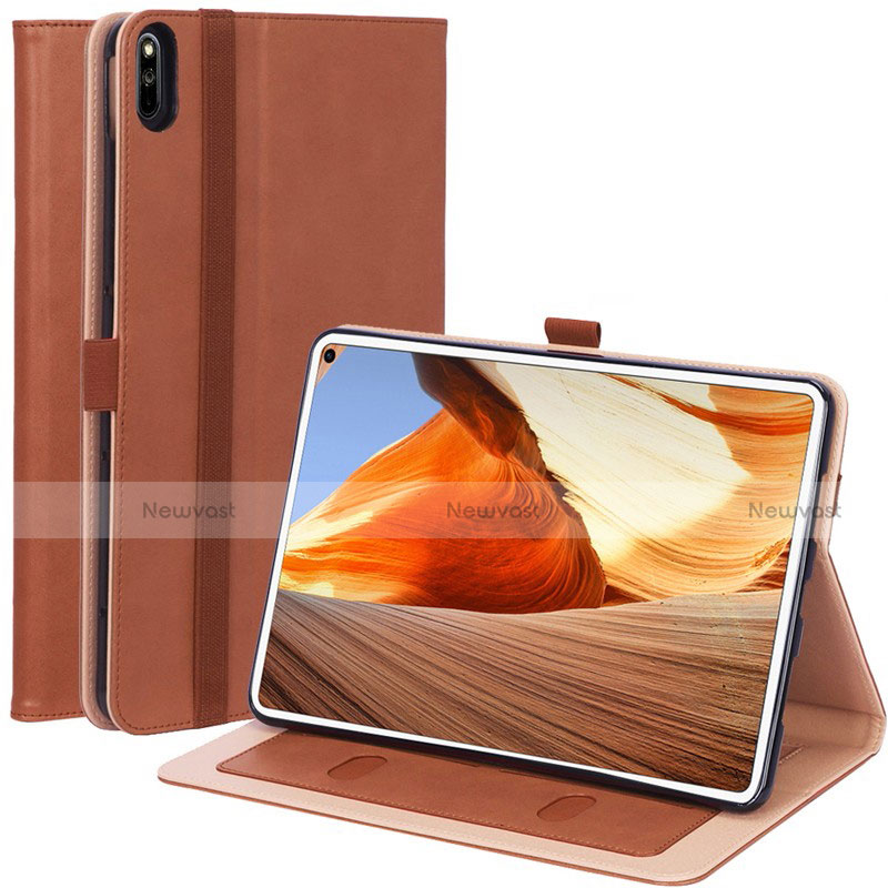 Leather Case Stands Flip Cover L02 Holder for Huawei MatePad Pro Brown