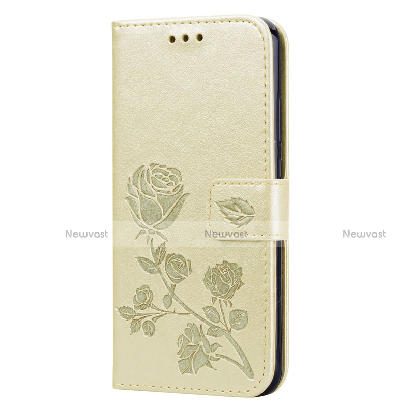 Leather Case Stands Flip Cover L02 Holder for Huawei Nova 3e Gold