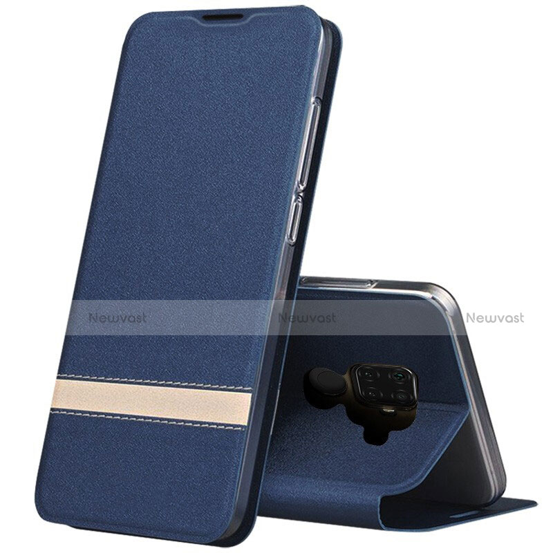 Leather Case Stands Flip Cover L02 Holder for Huawei Nova 5i Pro Blue