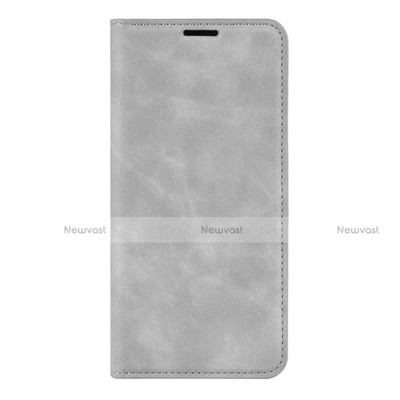 Leather Case Stands Flip Cover L02 Holder for Huawei P40 Gray