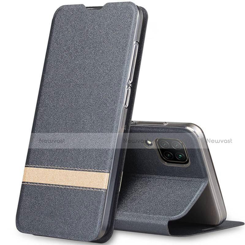 Leather Case Stands Flip Cover L02 Holder for Huawei P40 Lite Gray