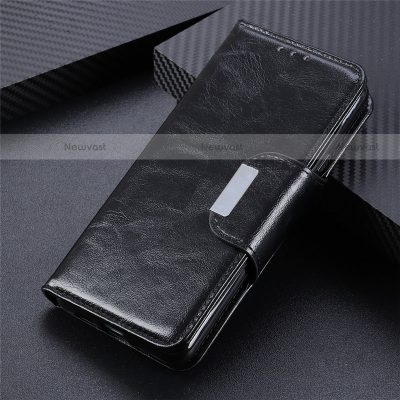 Leather Case Stands Flip Cover L02 Holder for LG K62 Black