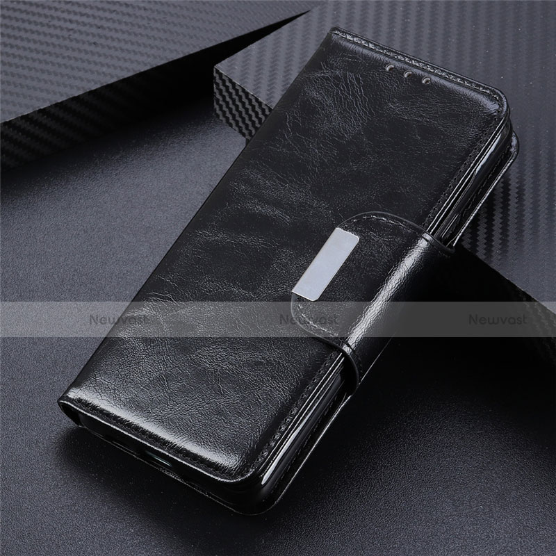 Leather Case Stands Flip Cover L02 Holder for LG Q52 Black