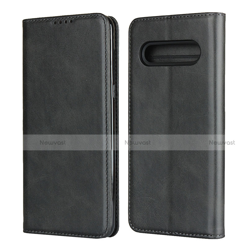 Leather Case Stands Flip Cover L02 Holder for LG V60 ThinQ 5G Black