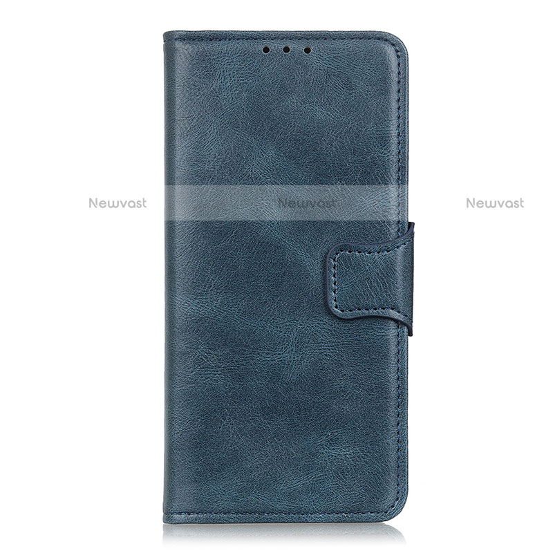 Leather Case Stands Flip Cover L02 Holder for LG Velvet 4G Blue