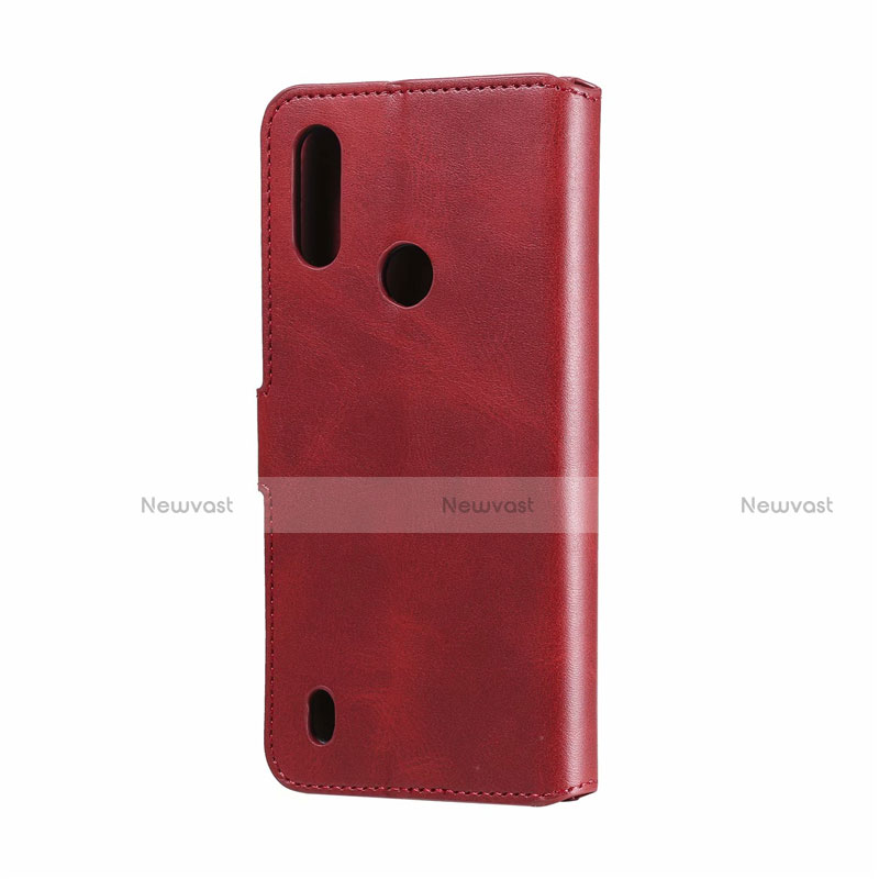 Leather Case Stands Flip Cover L02 Holder for Motorola Moto E6s (2020)