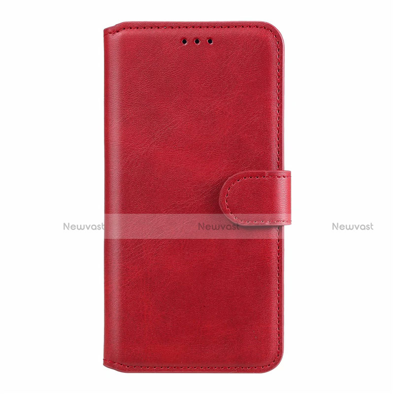 Leather Case Stands Flip Cover L02 Holder for Motorola Moto E6s (2020) Red