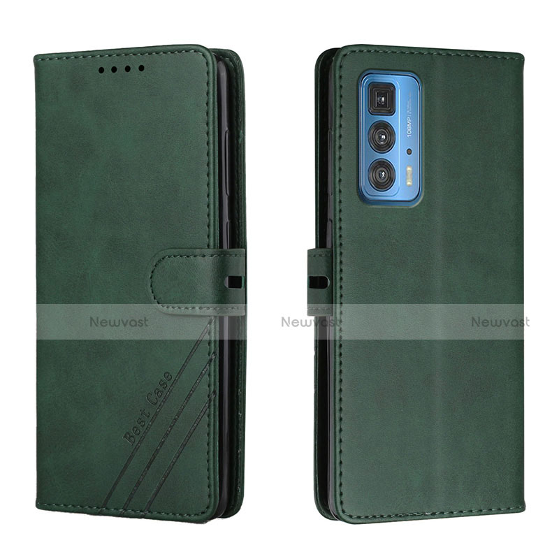Leather Case Stands Flip Cover L02 Holder for Motorola Moto Edge 20 Pro 5G Green