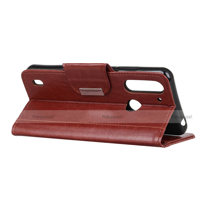 Leather Case Stands Flip Cover L02 Holder for Motorola Moto One Fusion