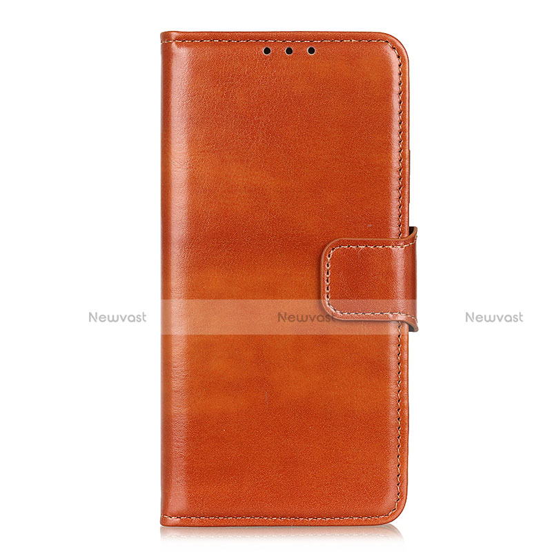 Leather Case Stands Flip Cover L02 Holder for Motorola Moto One Fusion Plus Orange