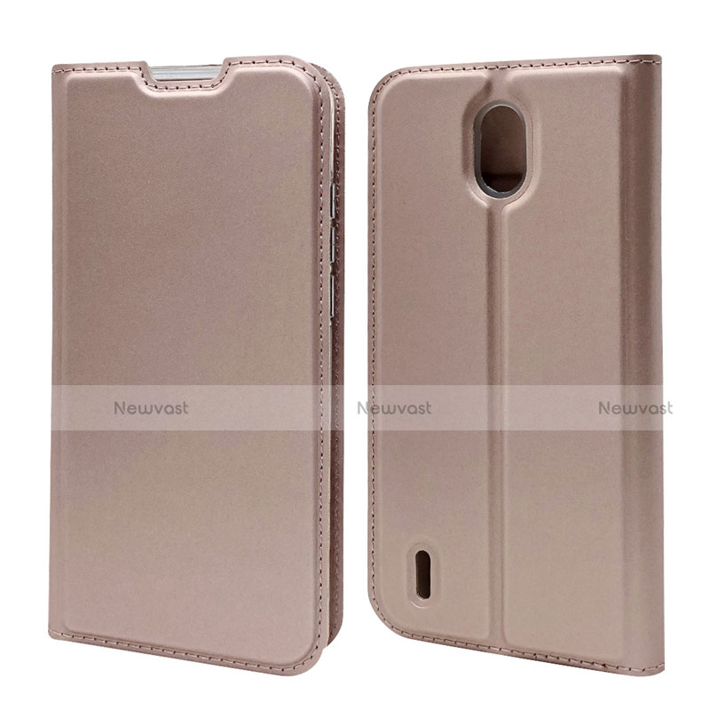 Leather Case Stands Flip Cover L02 Holder for Nokia 1.3 Rose Gold