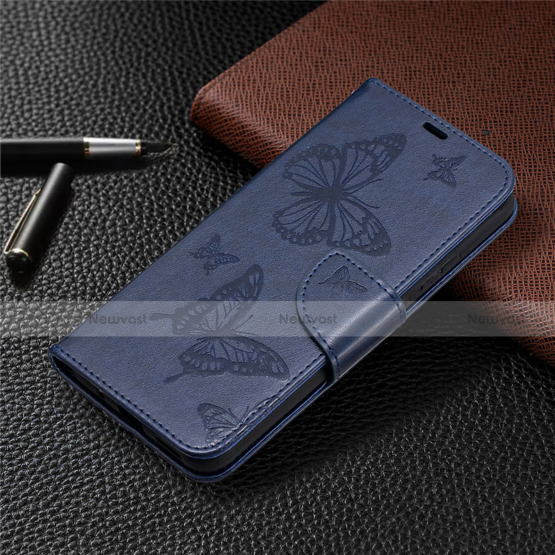 Leather Case Stands Flip Cover L02 Holder for Nokia 3.4 Blue