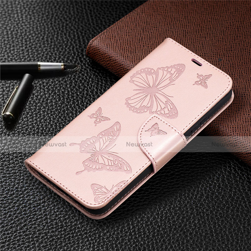 Leather Case Stands Flip Cover L02 Holder for Nokia 3.4 Rose Gold
