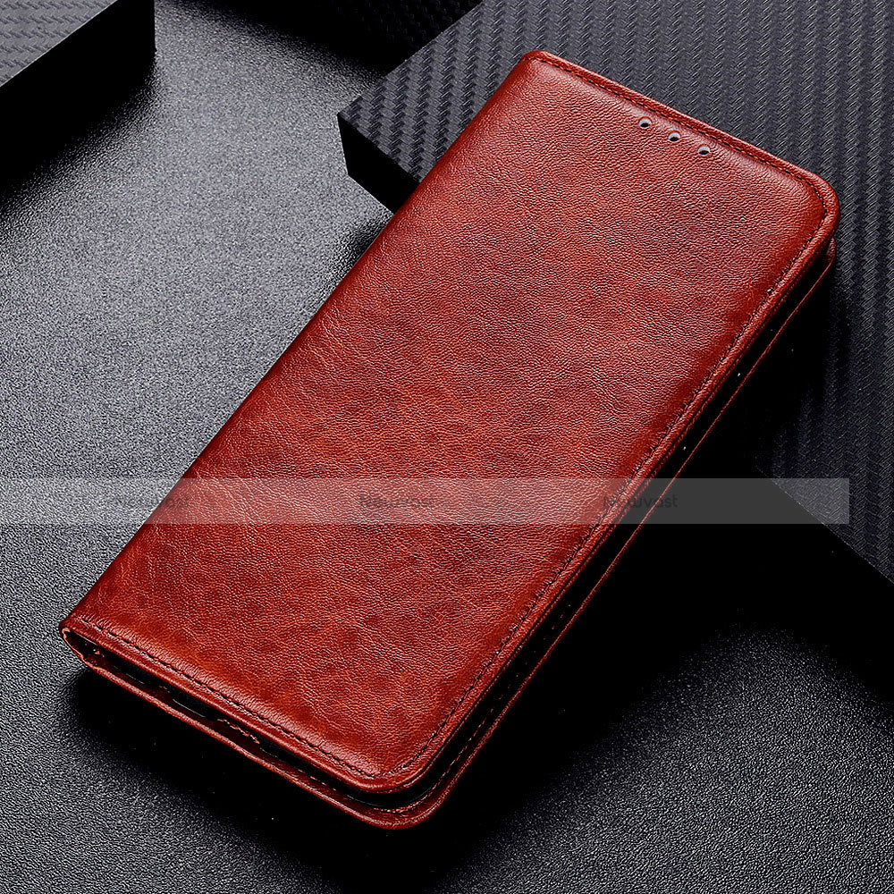 Leather Case Stands Flip Cover L02 Holder for Nokia 5.3 Brown