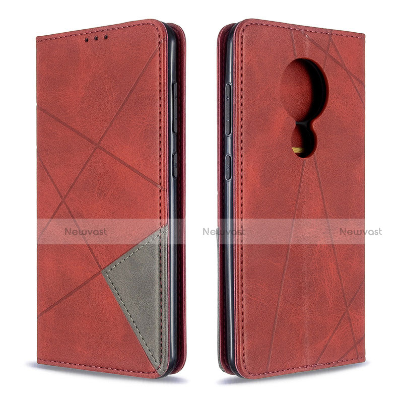 Leather Case Stands Flip Cover L02 Holder for Nokia 6.2 Red