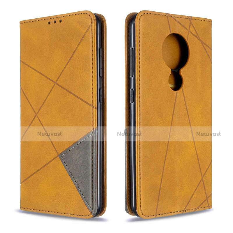 Leather Case Stands Flip Cover L02 Holder for Nokia 6.2 Yellow