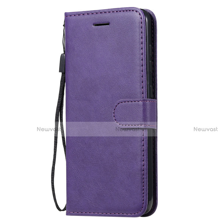 Leather Case Stands Flip Cover L02 Holder for Nokia 7.2 Purple