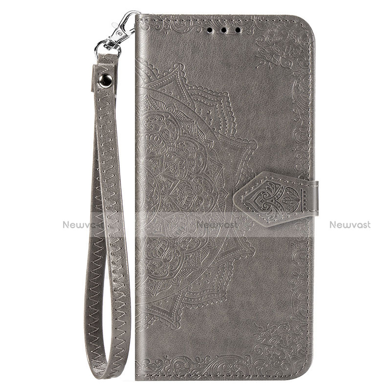 Leather Case Stands Flip Cover L02 Holder for Oppo A31 Gray