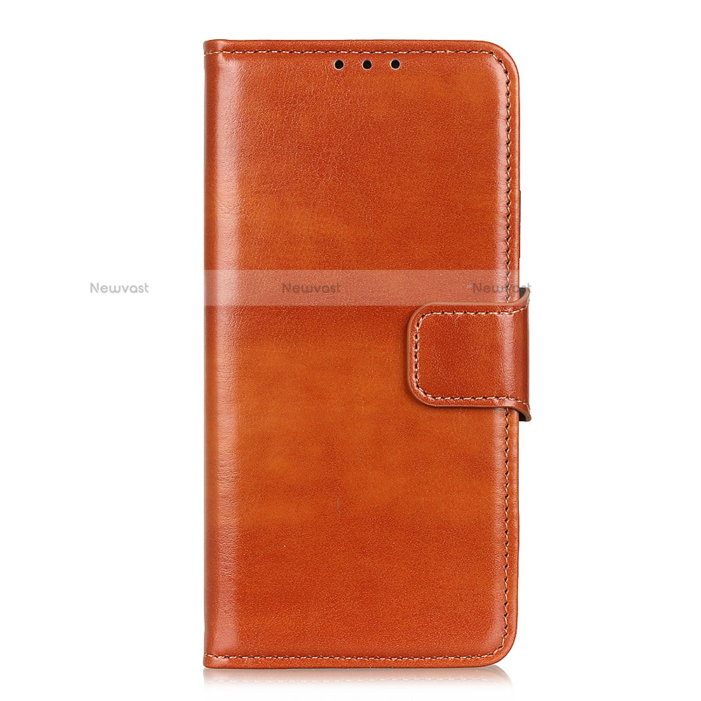 Leather Case Stands Flip Cover L02 Holder for Oppo Reno4 4G Orange