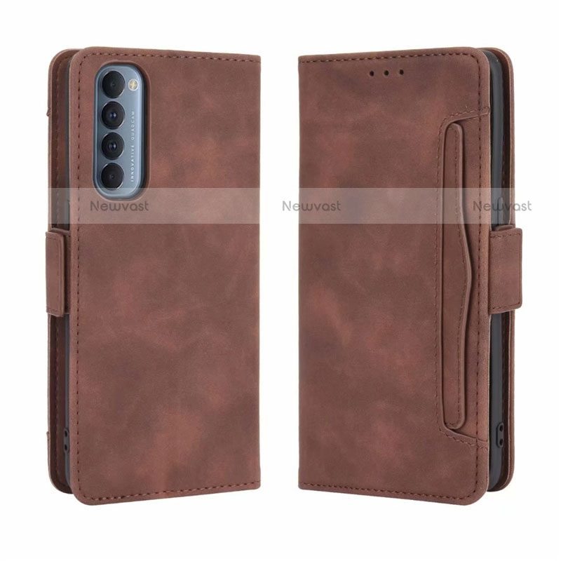 Leather Case Stands Flip Cover L02 Holder for Oppo Reno4 Pro 4G