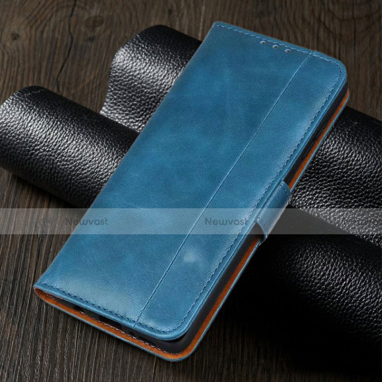 Leather Case Stands Flip Cover L02 Holder for Realme 5i Sky Blue
