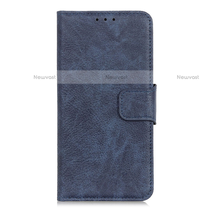 Leather Case Stands Flip Cover L02 Holder for Realme C11 Blue