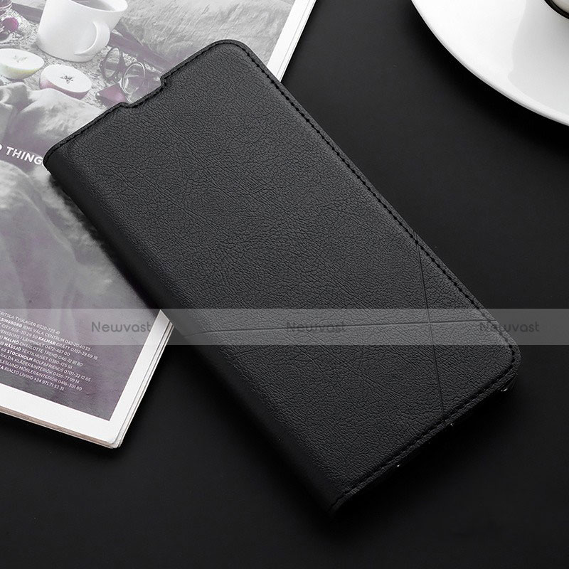 Leather Case Stands Flip Cover L02 Holder for Realme X2 Black